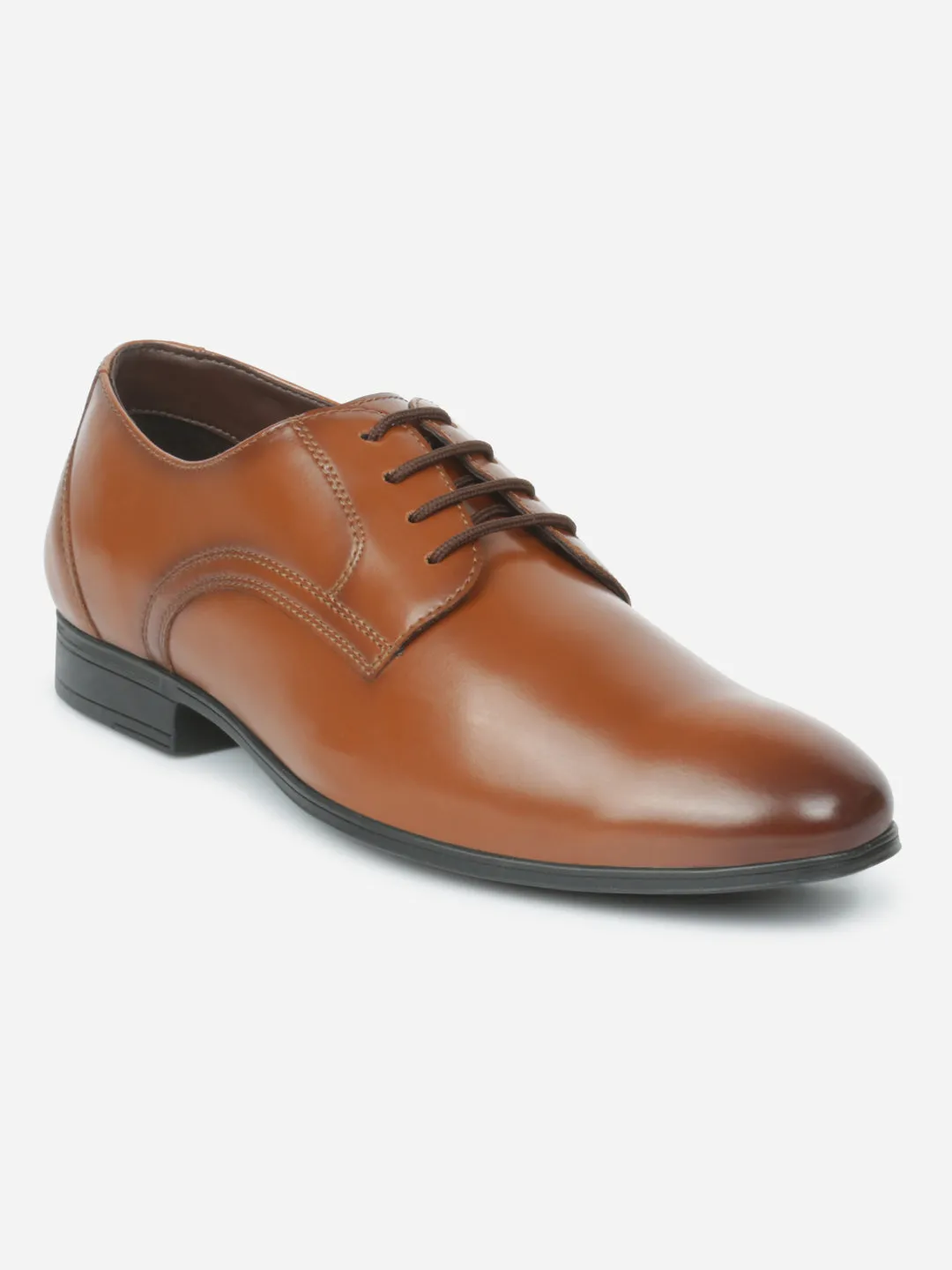 Men's Tan Round Tow Lace up Formal (IX1082) Dressy Style Machine washable