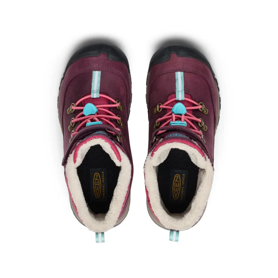 Big Kids' Kanibou Waterproof Winter Boot  |  Fig/Pink Lemonade Silent Step