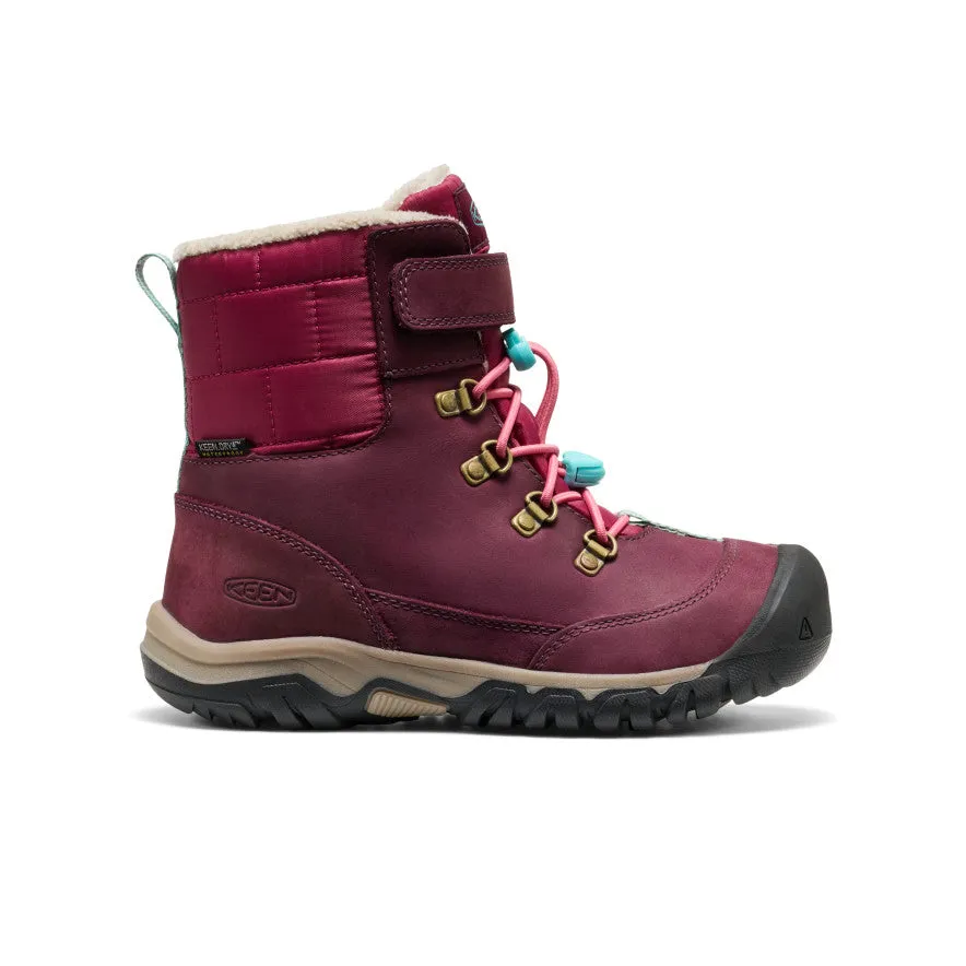Big Kids' Kanibou Waterproof Winter Boot  |  Fig/Pink Lemonade Tough Terrain Holiday Feel