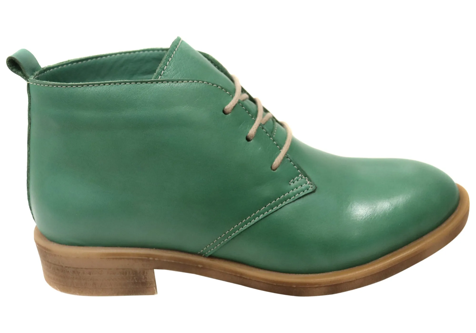 Orizonte Ajorn Womens European Comfortable Leather Ankle Boots Elastic Sides Wide toe box