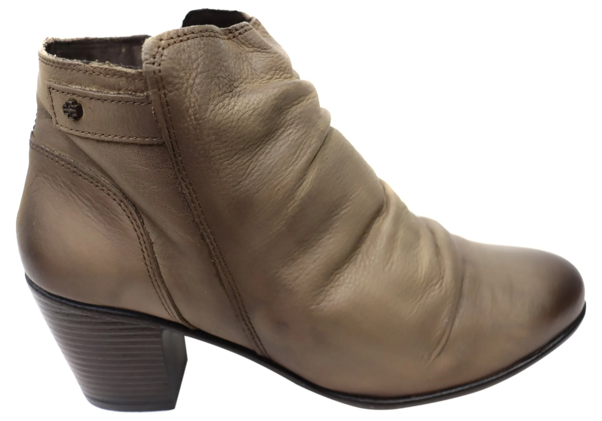 Perlatto Brooke Womens Comfortable Leather Ankle Boots Made In Brazil Mountain use