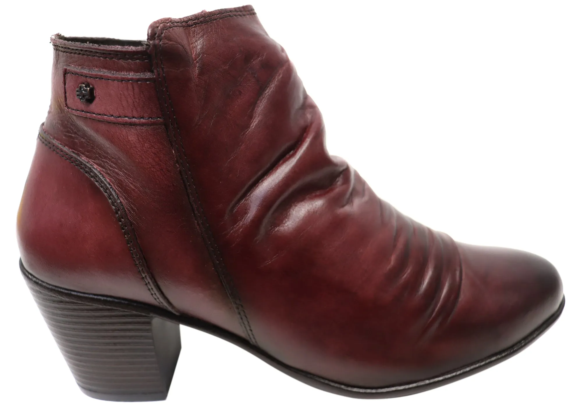 Perlatto Brooke Womens Comfortable Leather Ankle Boots Made In Brazil Flexible Frame Rural Traveler Comfortable Arch Support