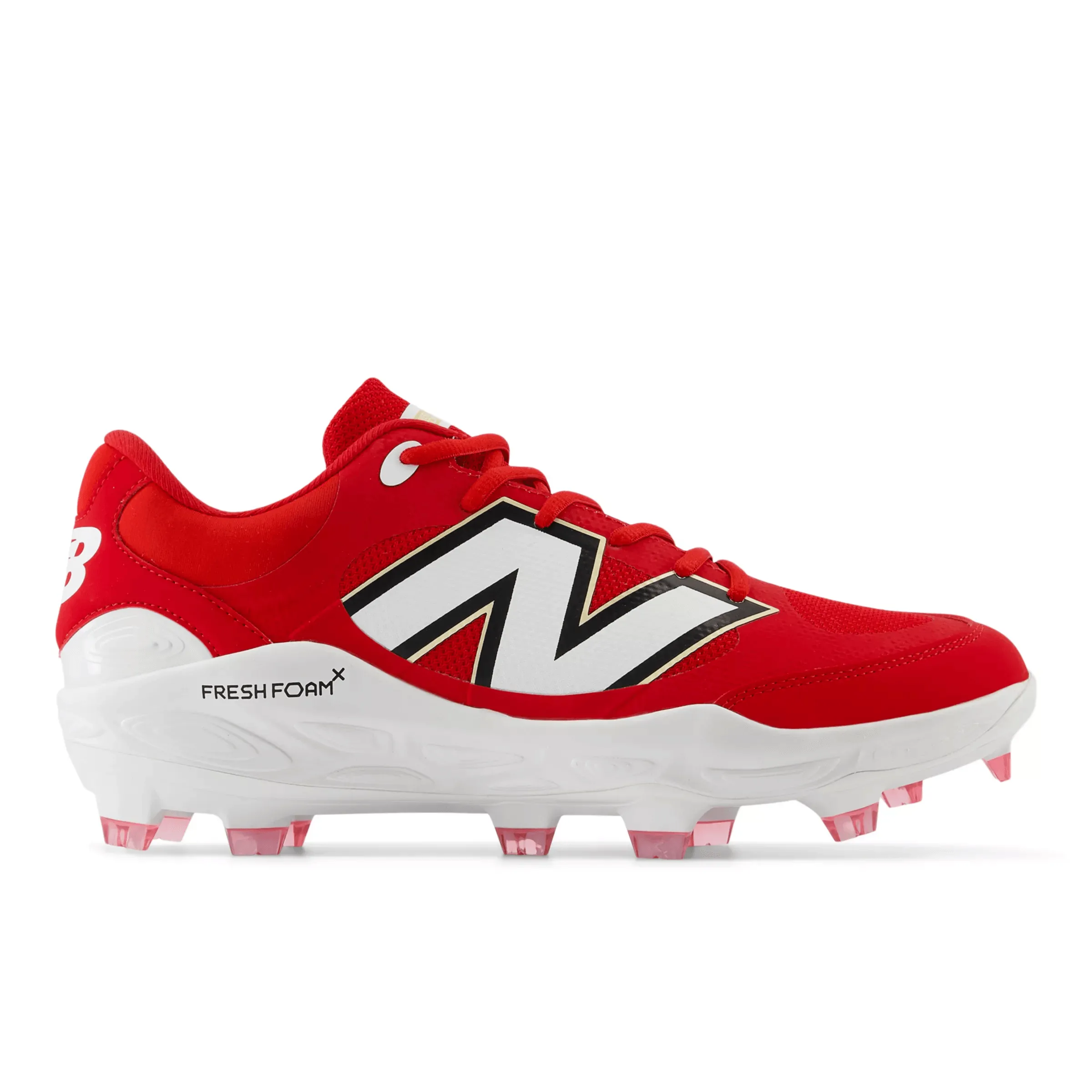 Performance New Balance Men's Fresh Foam 3000 v7 Molded Baseball Cleats - Red - PL3000R7