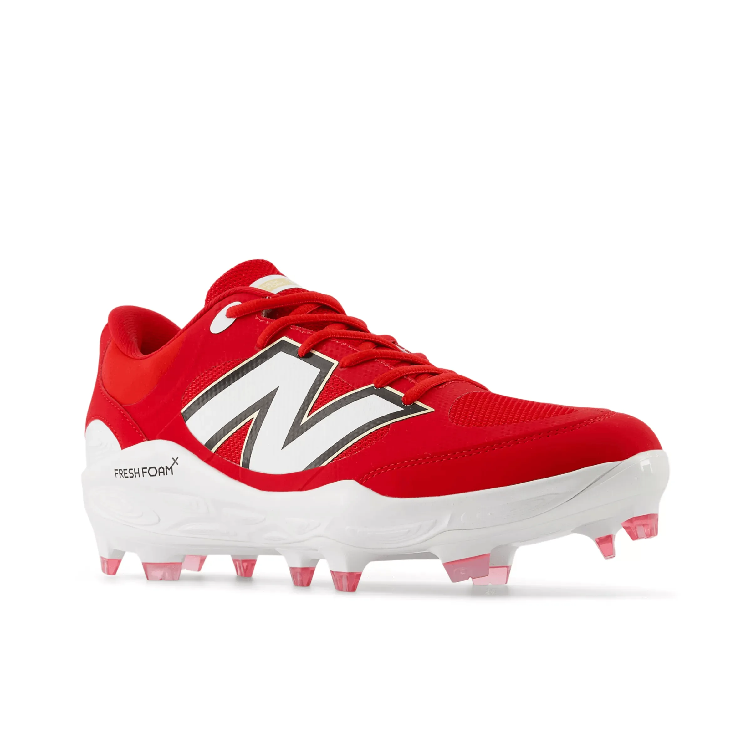Trail Ease New Balance Men's Fresh Foam 3000 v7 Molded Baseball Cleats - Red - PL3000R7