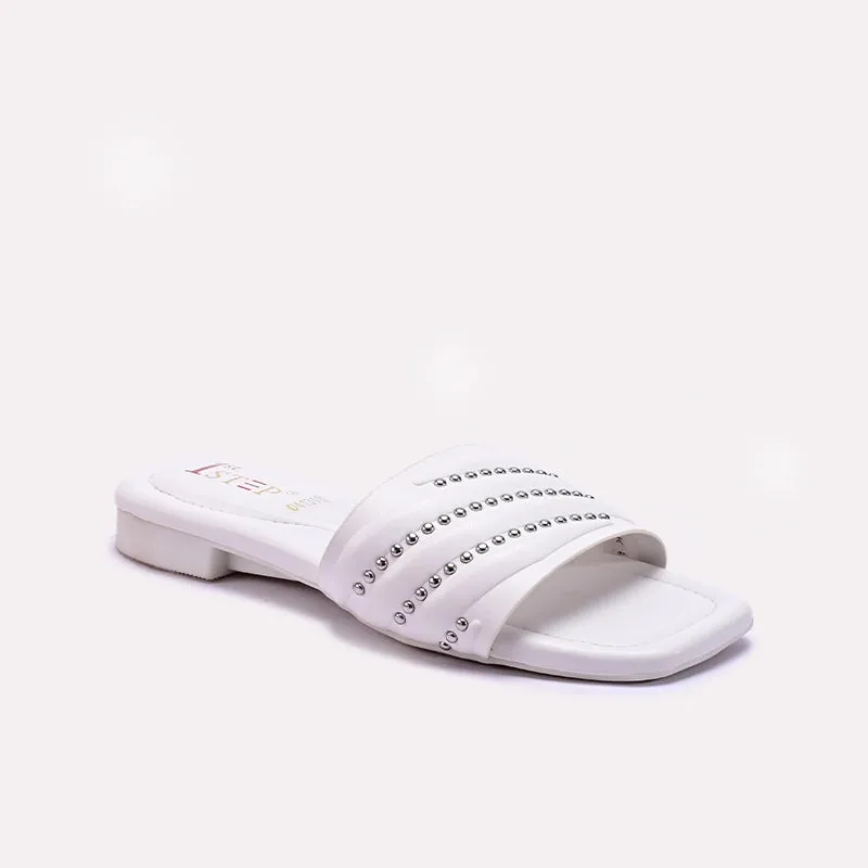 Rock Guard White Casual Flat Slippers 0413185