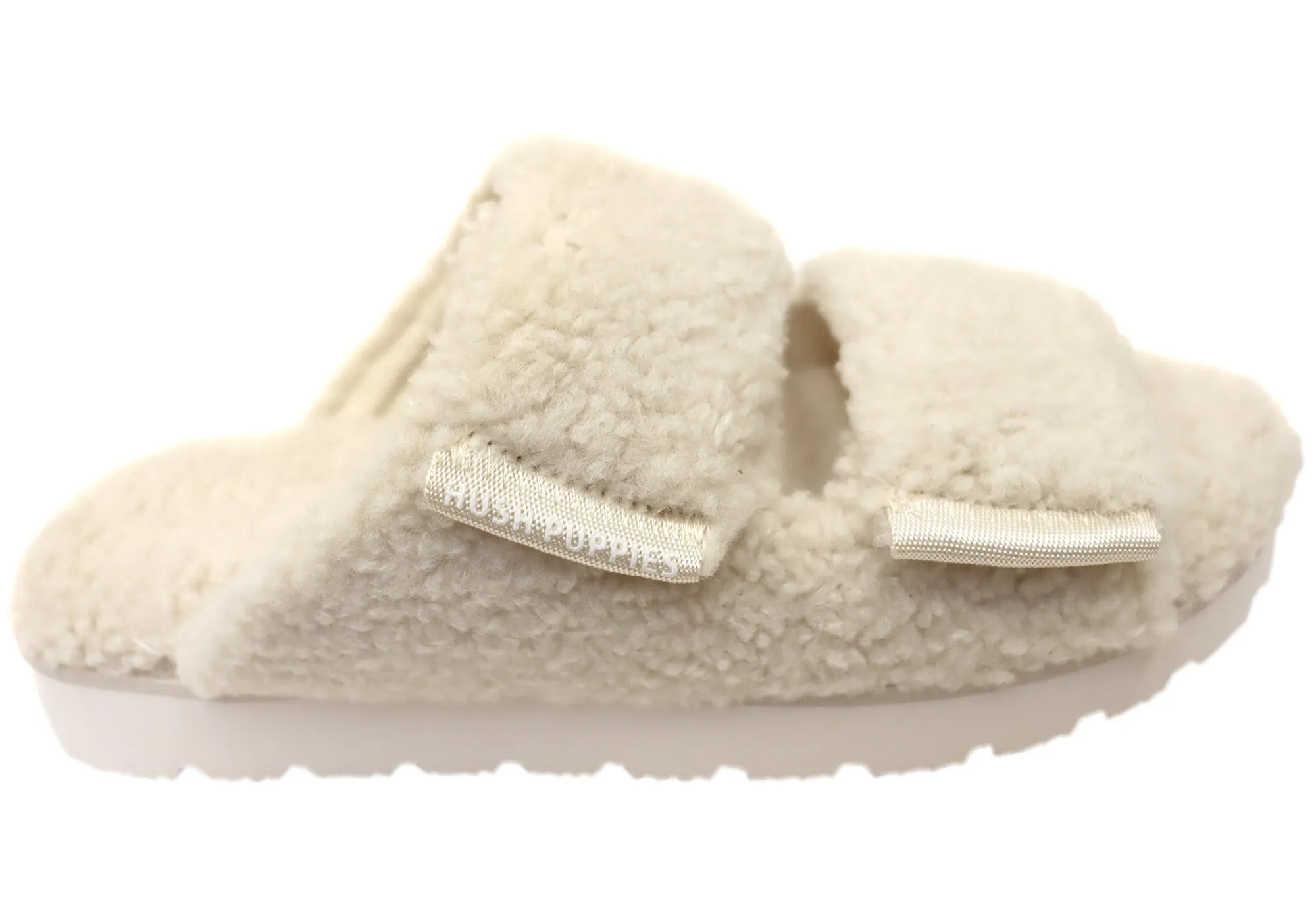 MidTop Hush Puppies Fluffy Womens Comfortable Open Toe Slippers