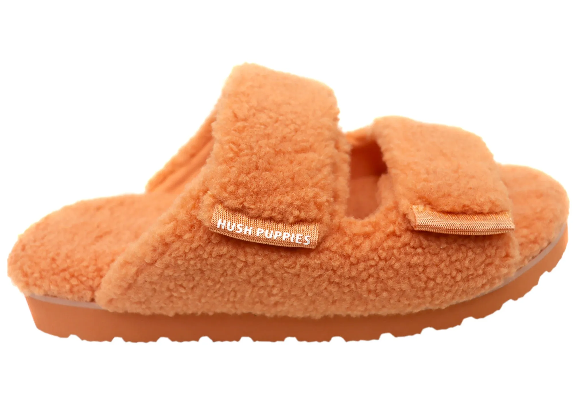 Hush Puppies Fluffy Womens Comfortable Open Toe Slippers Loafer Style