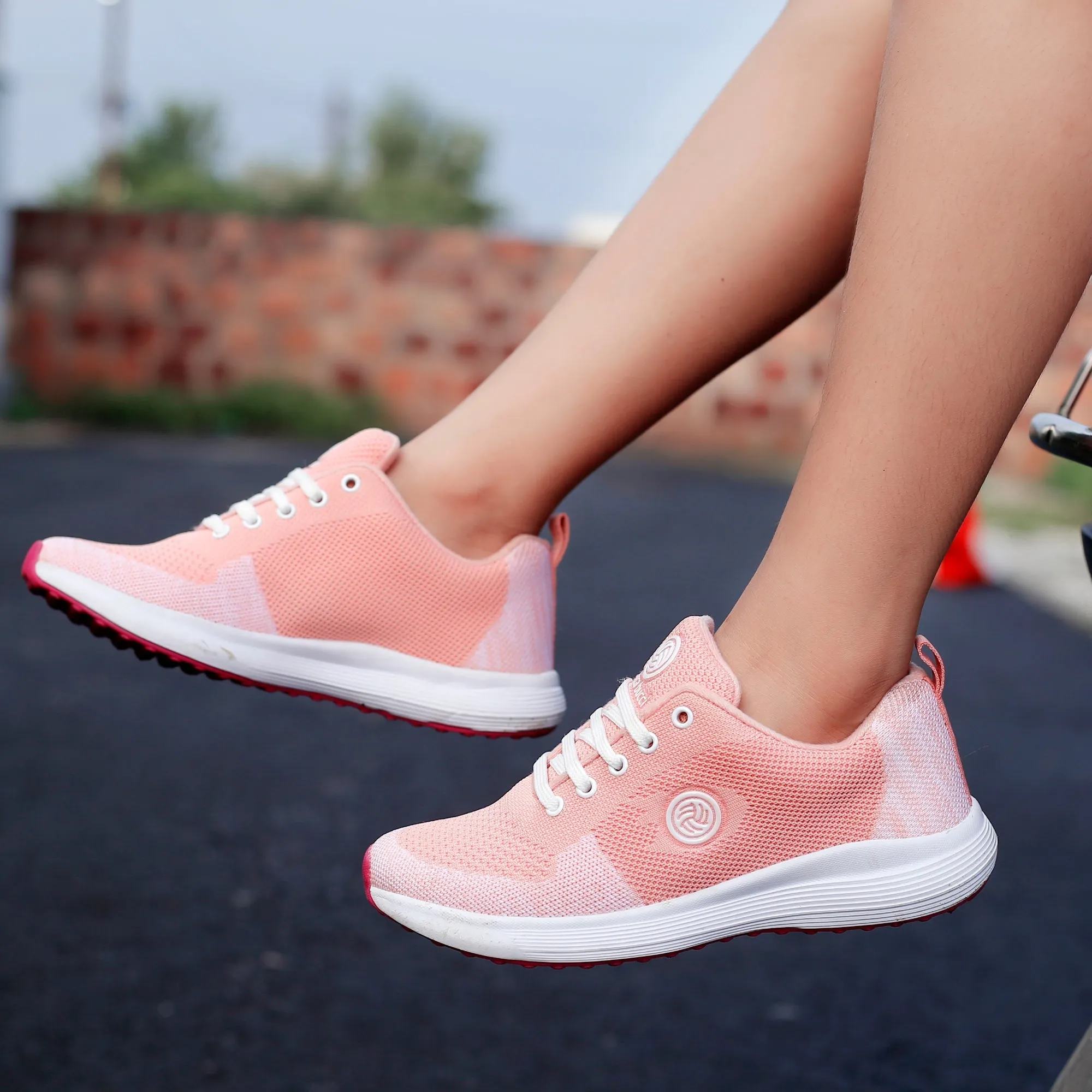 Bacca Bucci TOKYO Sneakers for Women | Orange Women Shoes For Casual Walk, Training & Gym Velvet Soft Match All