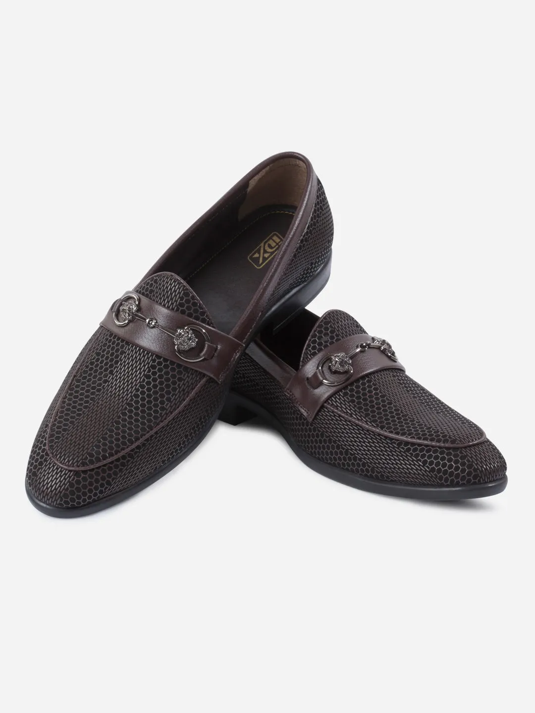 Men's Brown 3D Finish Fashion Slip On (IX1085) Stain Proof