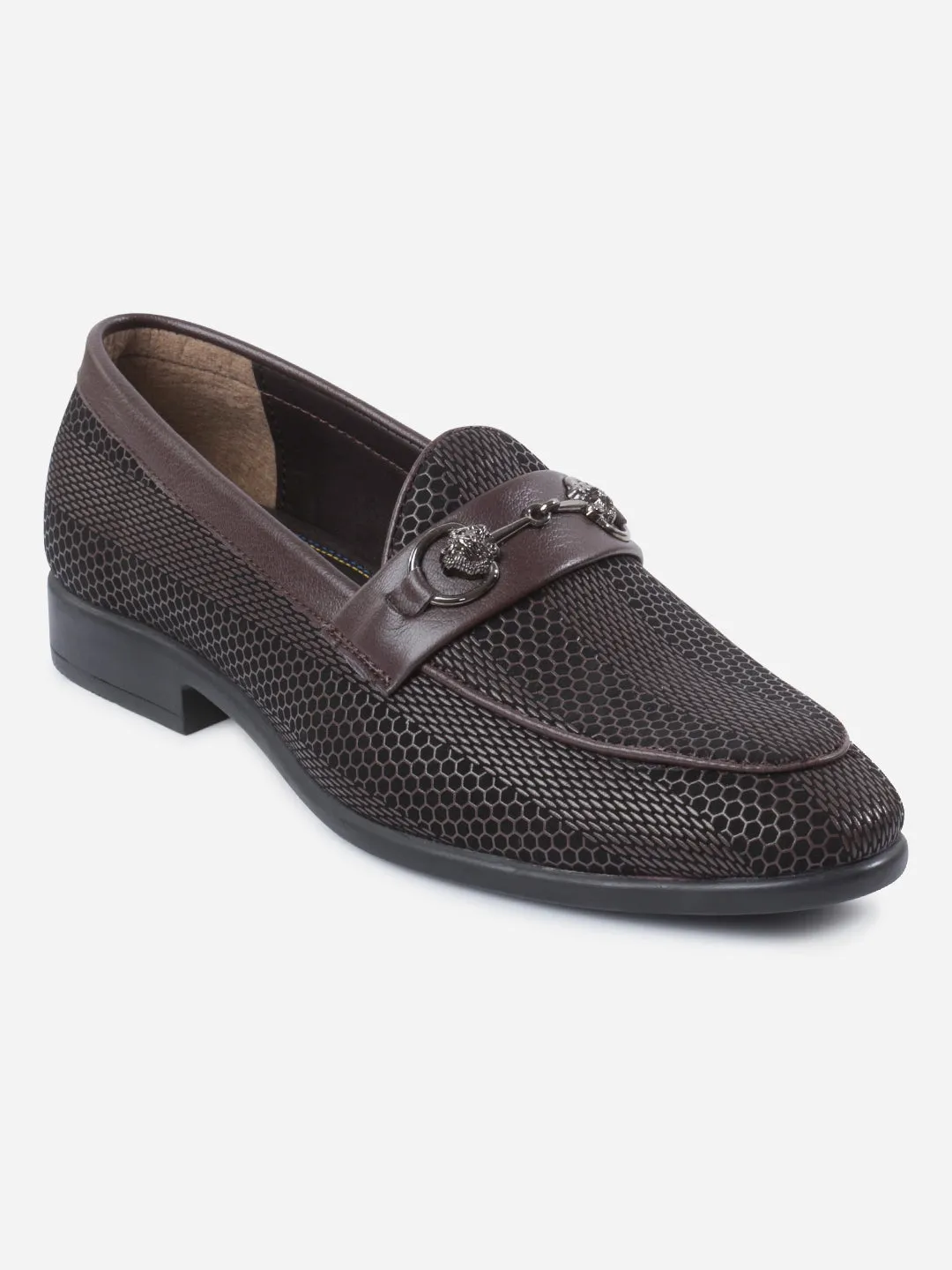 Reliable Men's Brown 3D Finish Fashion Slip On (IX1085)
