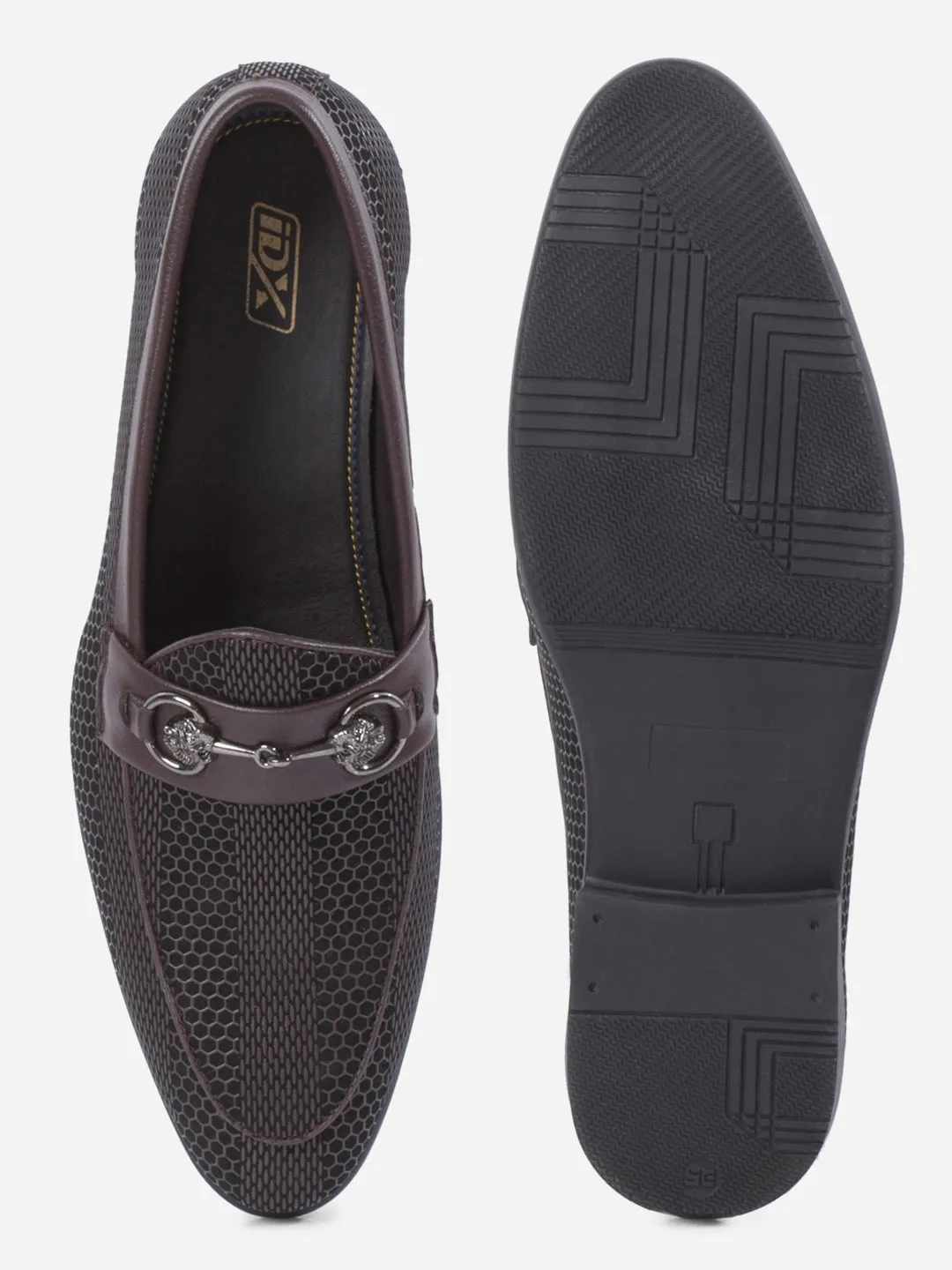 Breathable Lining American Shade Men's Brown 3D Finish Fashion Slip On (IX1085)