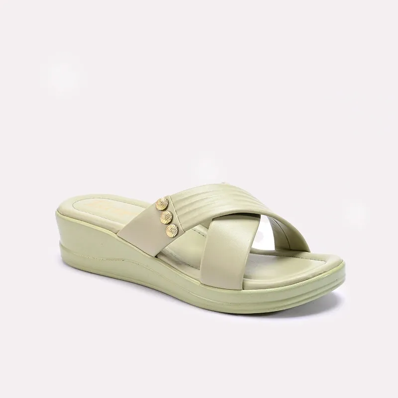 Stone Glam Green Comfy Casual Slippers 0412421