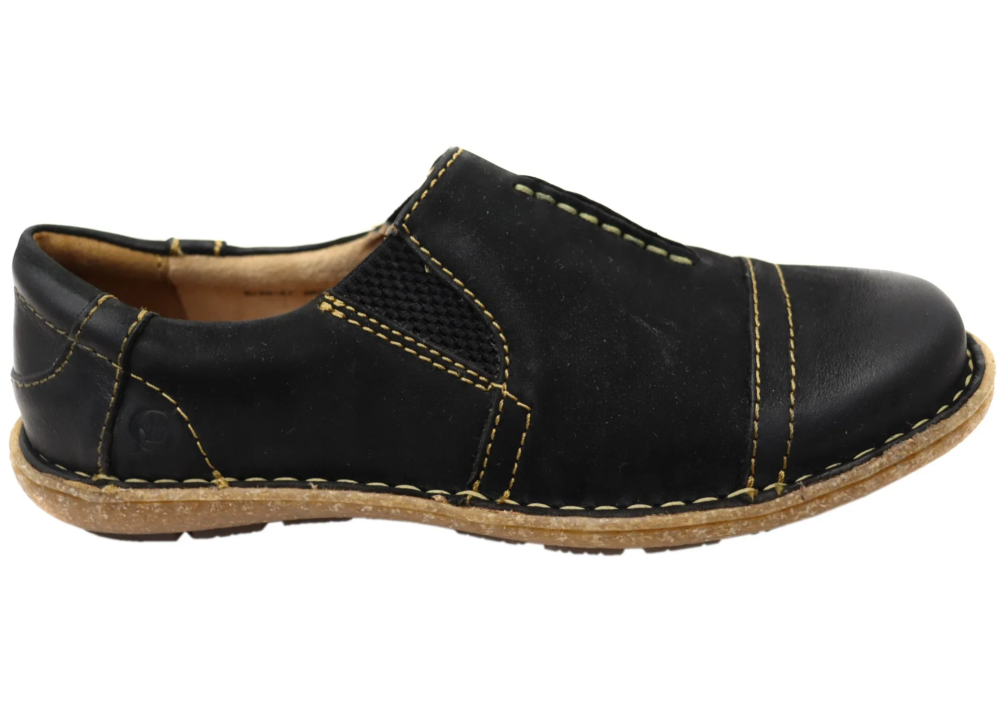 Born Nampa Womens Comfortable Leather Slip On Shoes Anti Slip Sole Comfort Feel