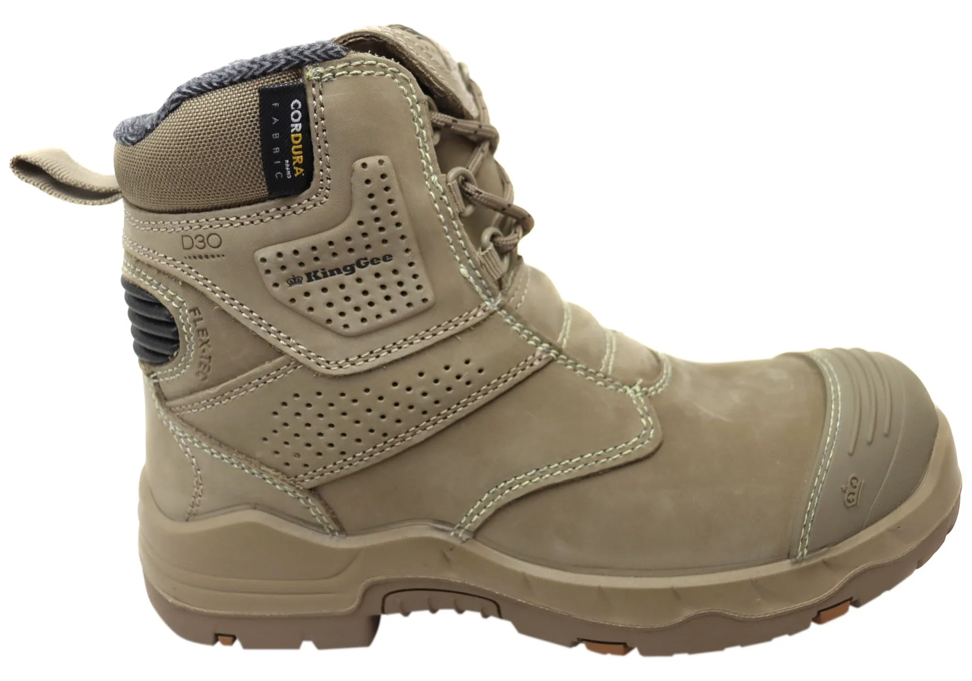 athlete Quick Drying Remote Hiking KingGee Mens Bennu Pro 6 Comfortable Leather Work Boots Stone