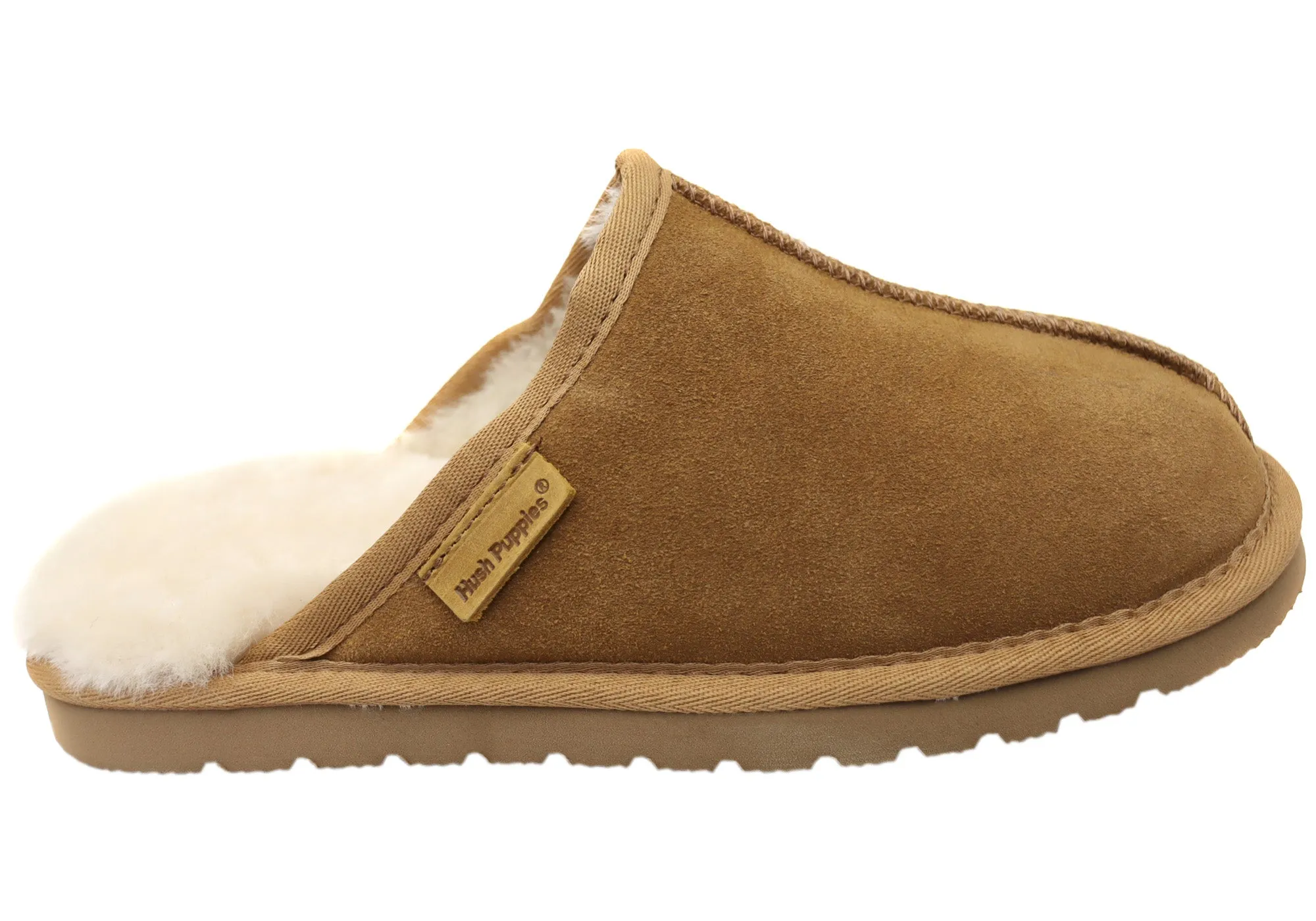 Light Arch Hush Puppies Loch Mens Comfortable Open Back Slippers