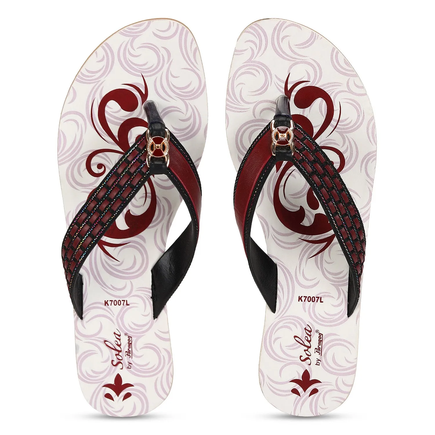 Paragon  PUK7007L Women Sandals | Casual & Formal Sandals | Stylish, Comfortable & Durable | For Daily & Occasion Wear Comfort Cushioning