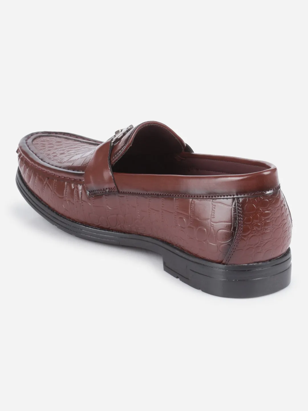 Heel Fit Men's Cherry Moc Toe Buckle Loafer (IX4116)