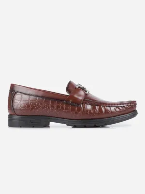 Men's Cherry Moc Toe Buckle Loafer (IX4116) Fine Stitching