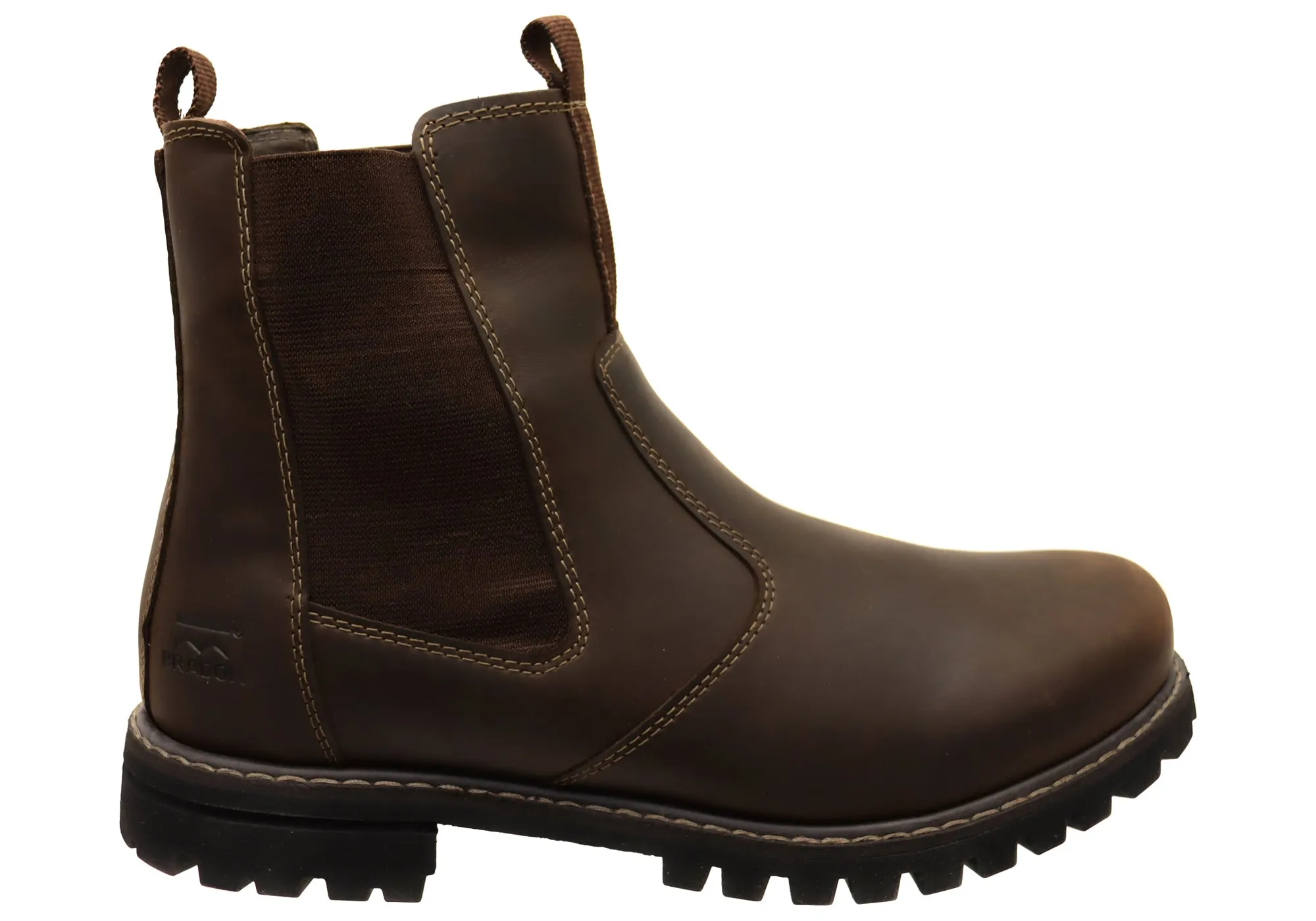 Bradok Butte Mens Comfortable Leather Chelsea Boots Made In Brazil AntiOdor Lace-Up Style