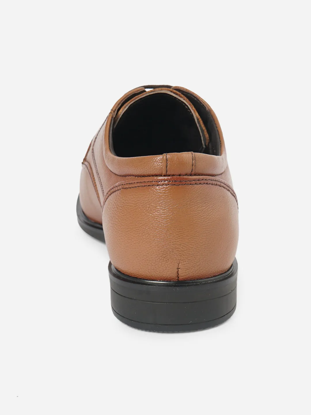 slim fit Men's Tan Round Toe Lace Up Formal (ID6023)
