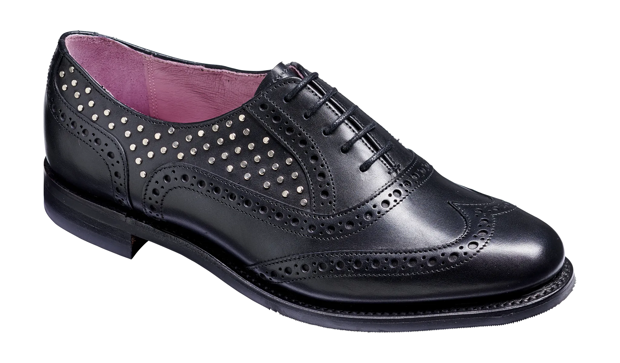 Freya - Black Calf / Studs Casual Edge