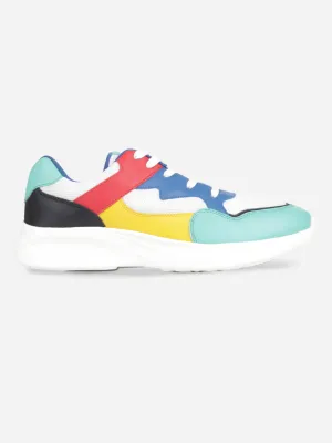 Rollbar Torsion Control Reinforced Seams Men's Colourblocked Lace Up Sneakers (IX7136)
