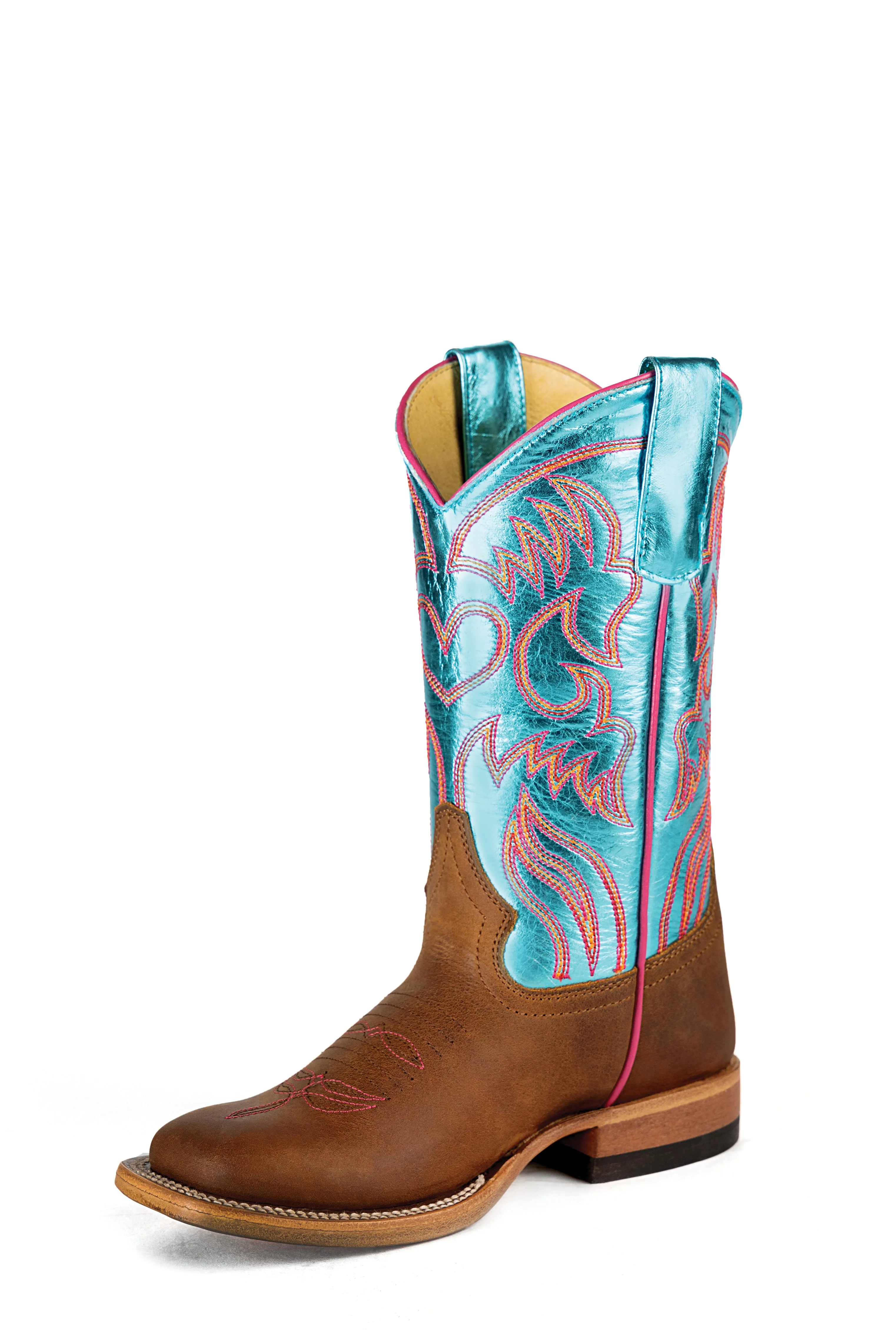 Macie Bean Turquoise Honey Crazyhorse Children's Boot Stable Support Mountain Hike Anti Odor Cold Weather Commuter