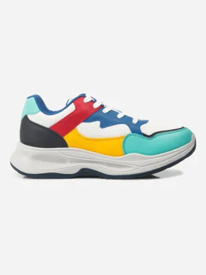 Heat dissipation Men's Colourblocked Lace Up Sneakers (IX1065)