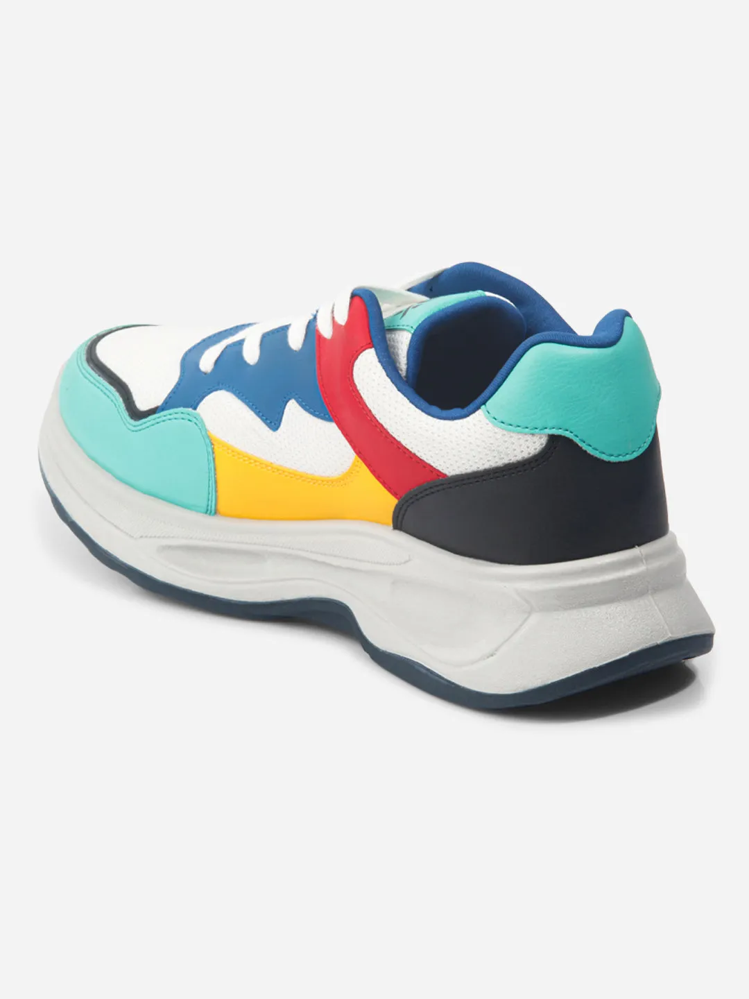 Men's Colourblocked Lace Up Sneakers (IX1065) Ethically Sourced Materials