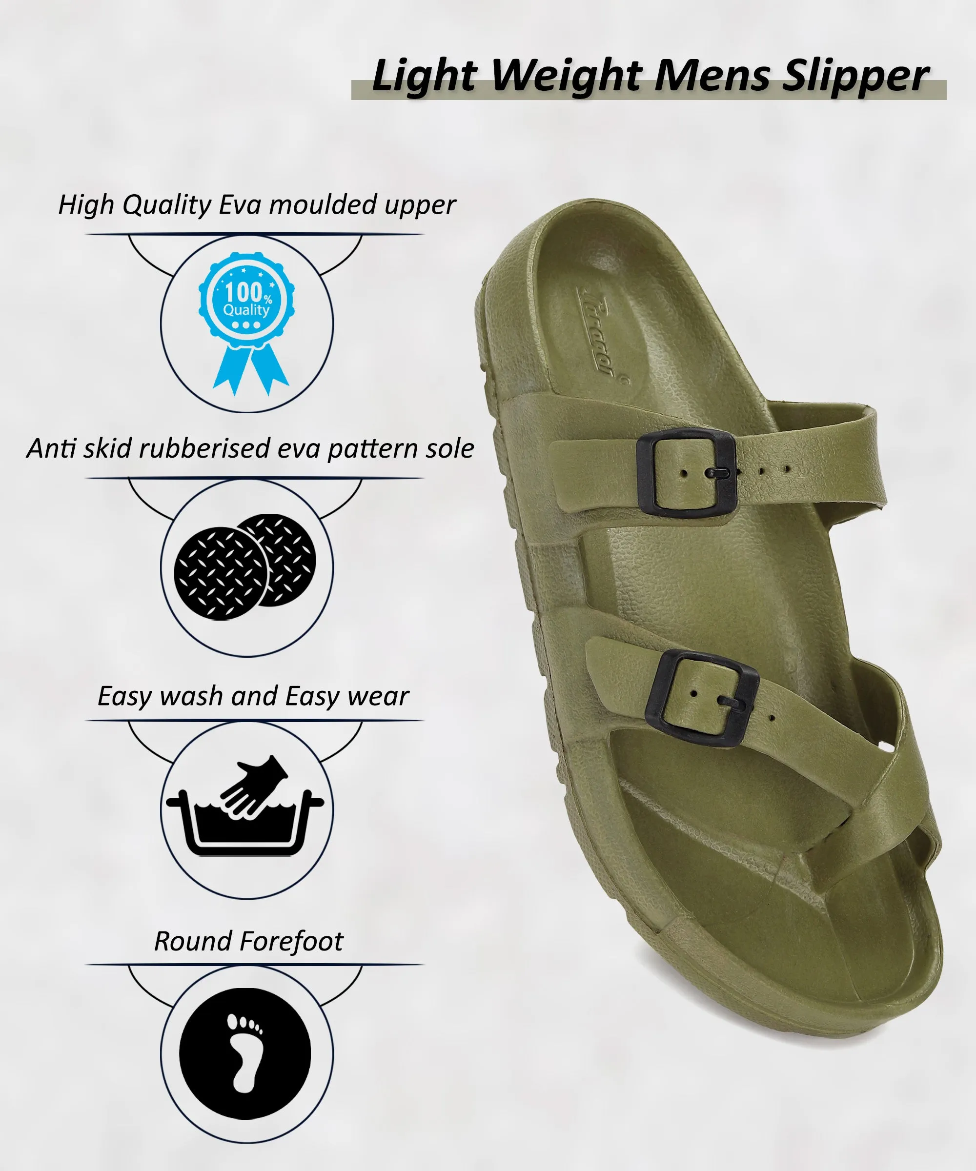 Breezy Comfort Paragon EVK3408G Trendy Comfortable Lightweight Indoor Outdoor Dailywear Slippers