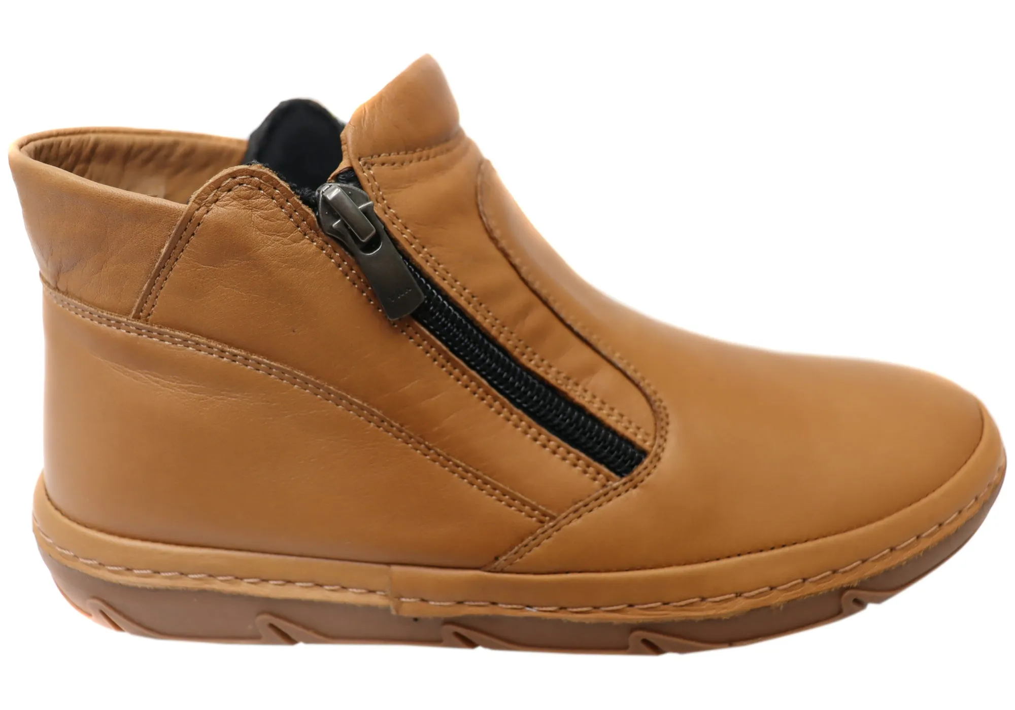Orizonte Maia Womens European Comfortable Leather Ankle Boots Classic Touch