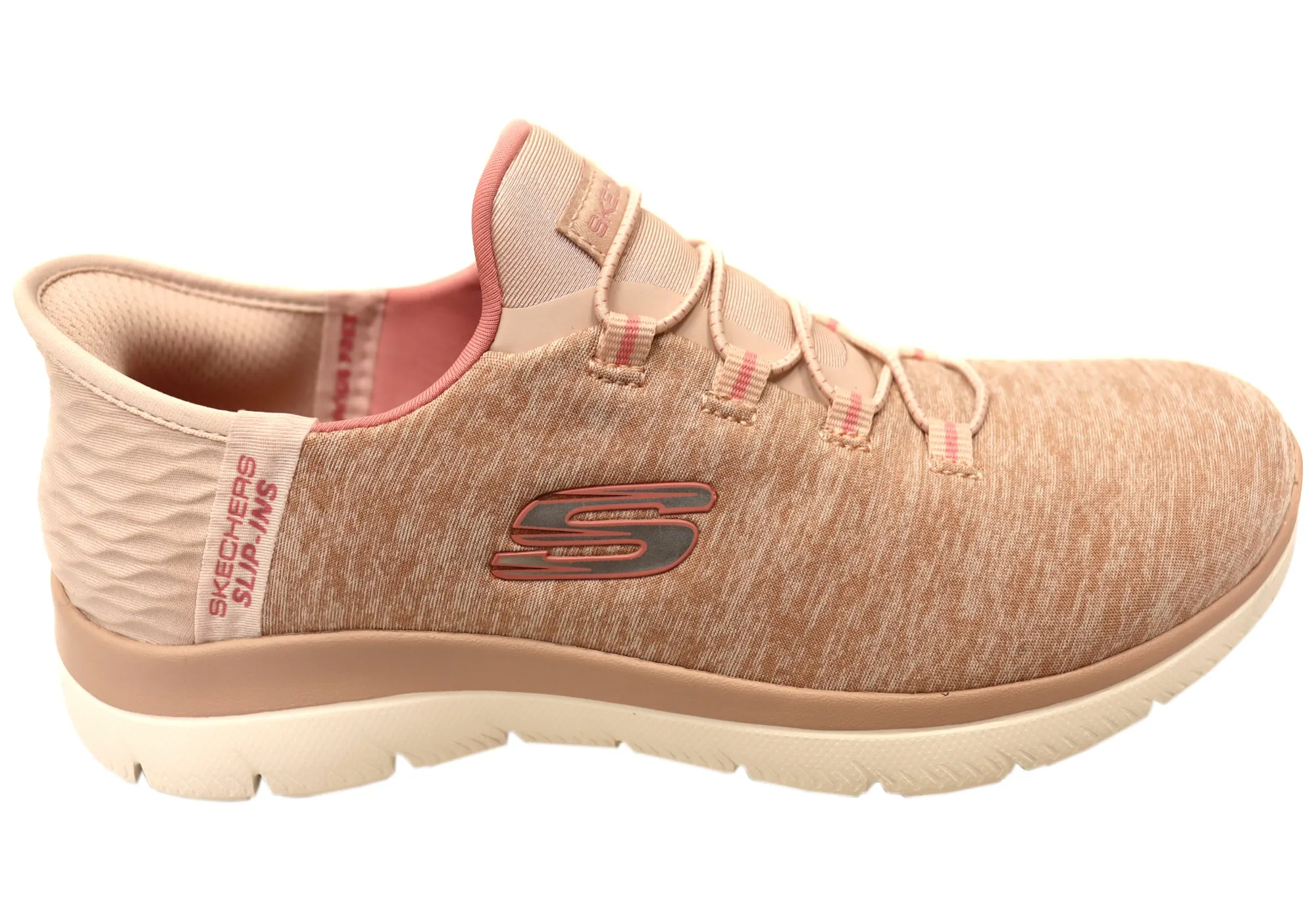 Elevated Sole Enhanced Fit Skechers Womens Slip Ins Summits Dazzling Haze Comfortable Shoes
