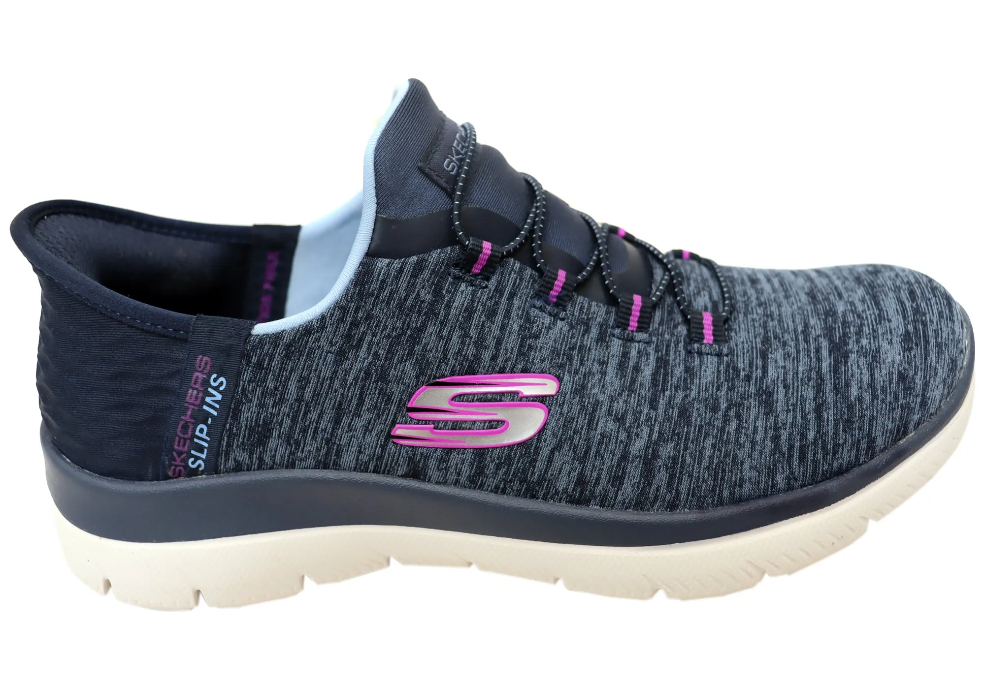 Toe Protection Skechers Womens Slip Ins Summits Dazzling Haze Comfortable Shoes