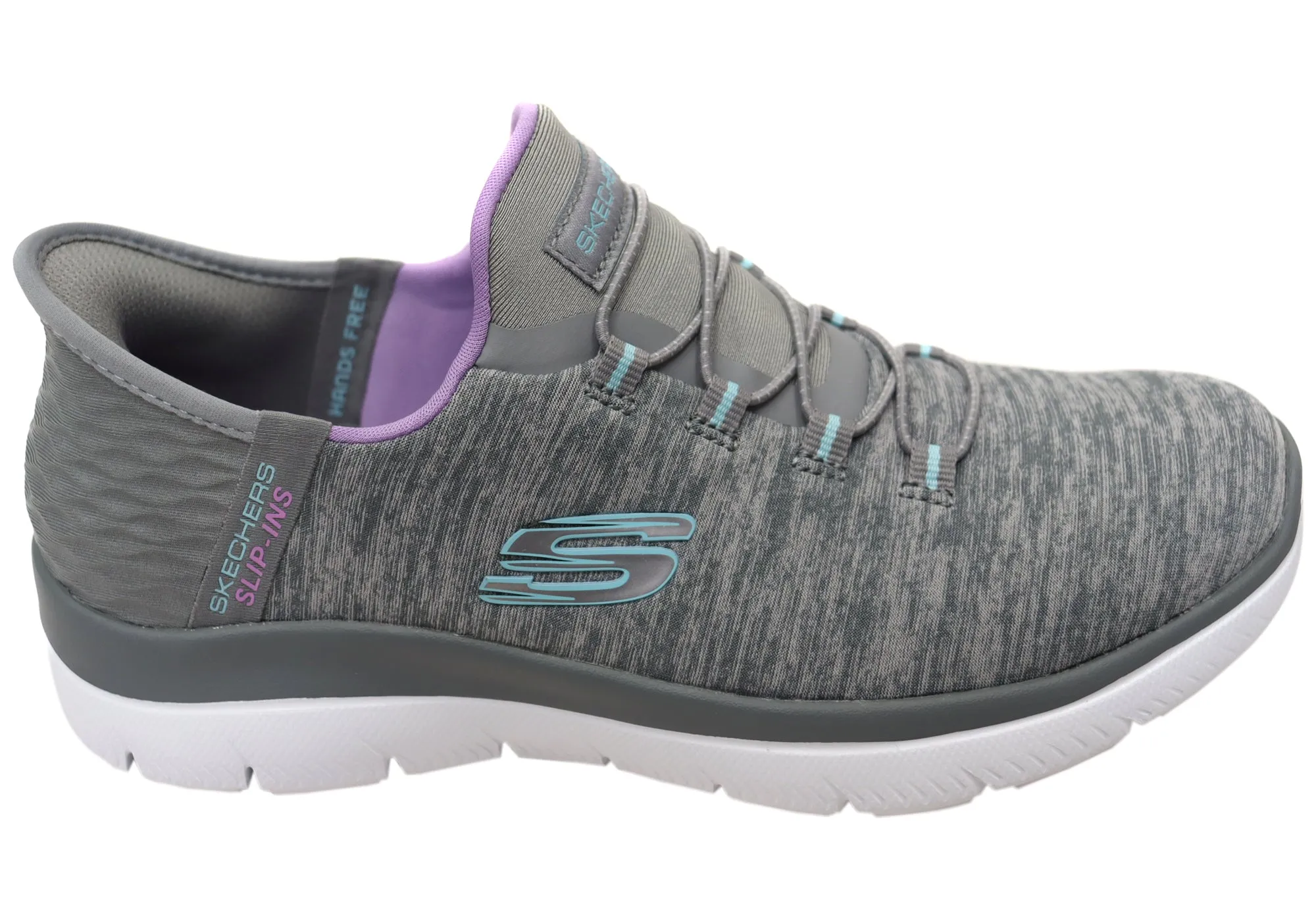 Skechers Womens Slip Ins Summits Dazzling Haze Comfortable Shoes Durable Rubber Treads