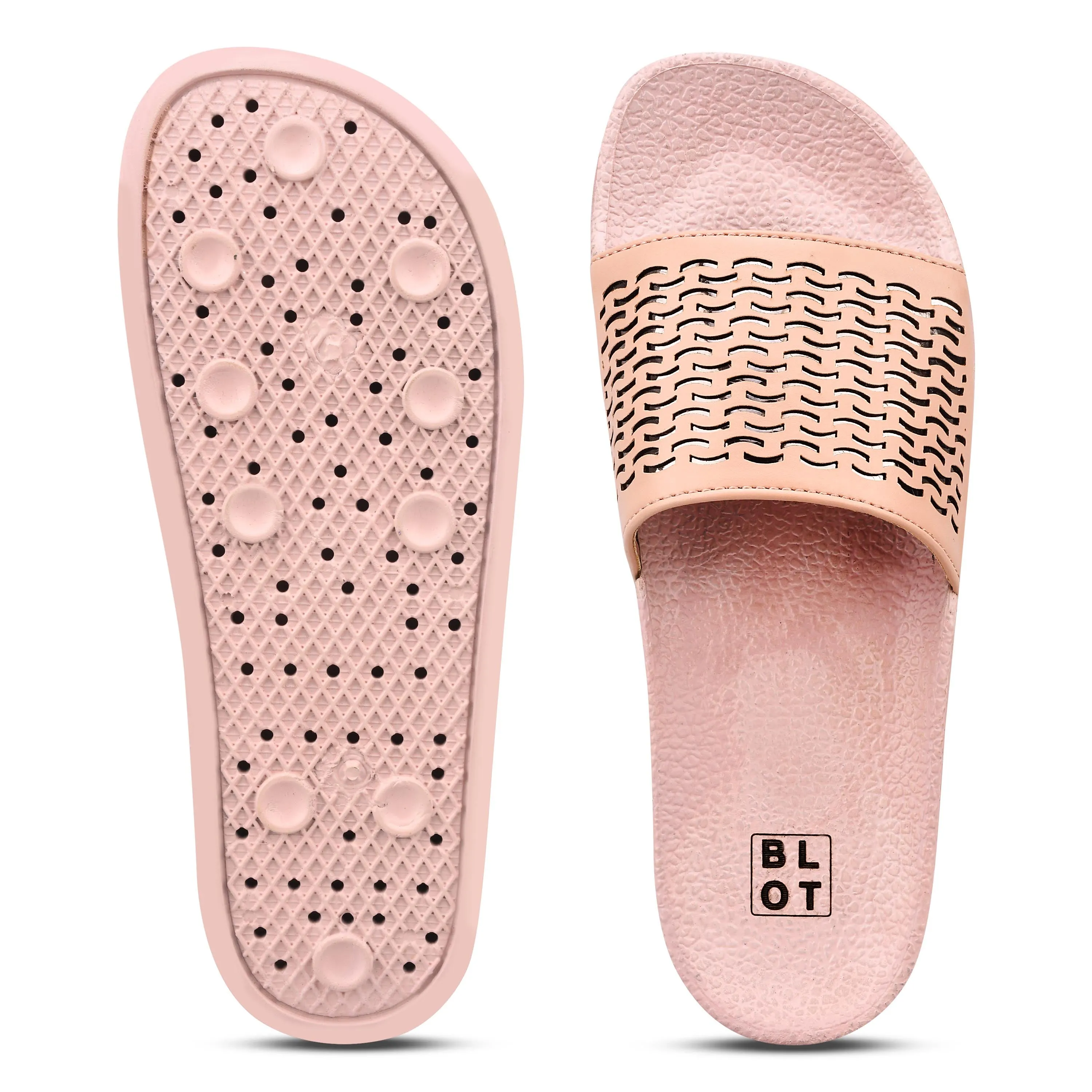 Water Repellent Wedge Sole Paragon  K10905L Women Casual Slides | Stylish Sliders for Everyday Use for Ladies | Trendy & Comfortable Slippers with Cushioned Soles