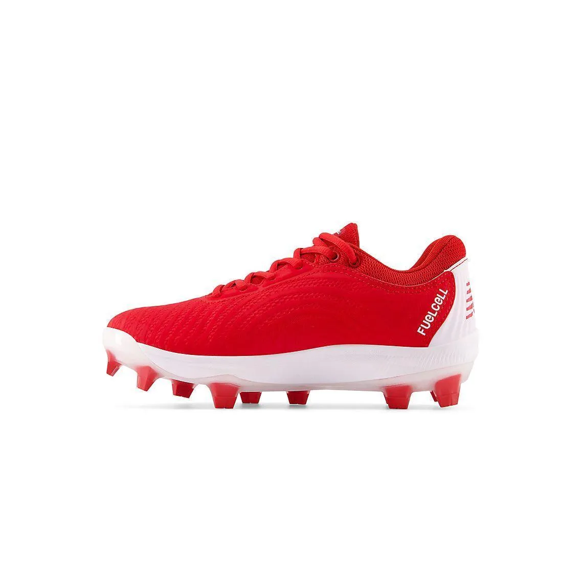 New Balance Women's FuelCell FUSE v4 Molded Fastpitch Softball Cleats - Team Red/Optic White - SPFUSER4 Road grip Slim Line