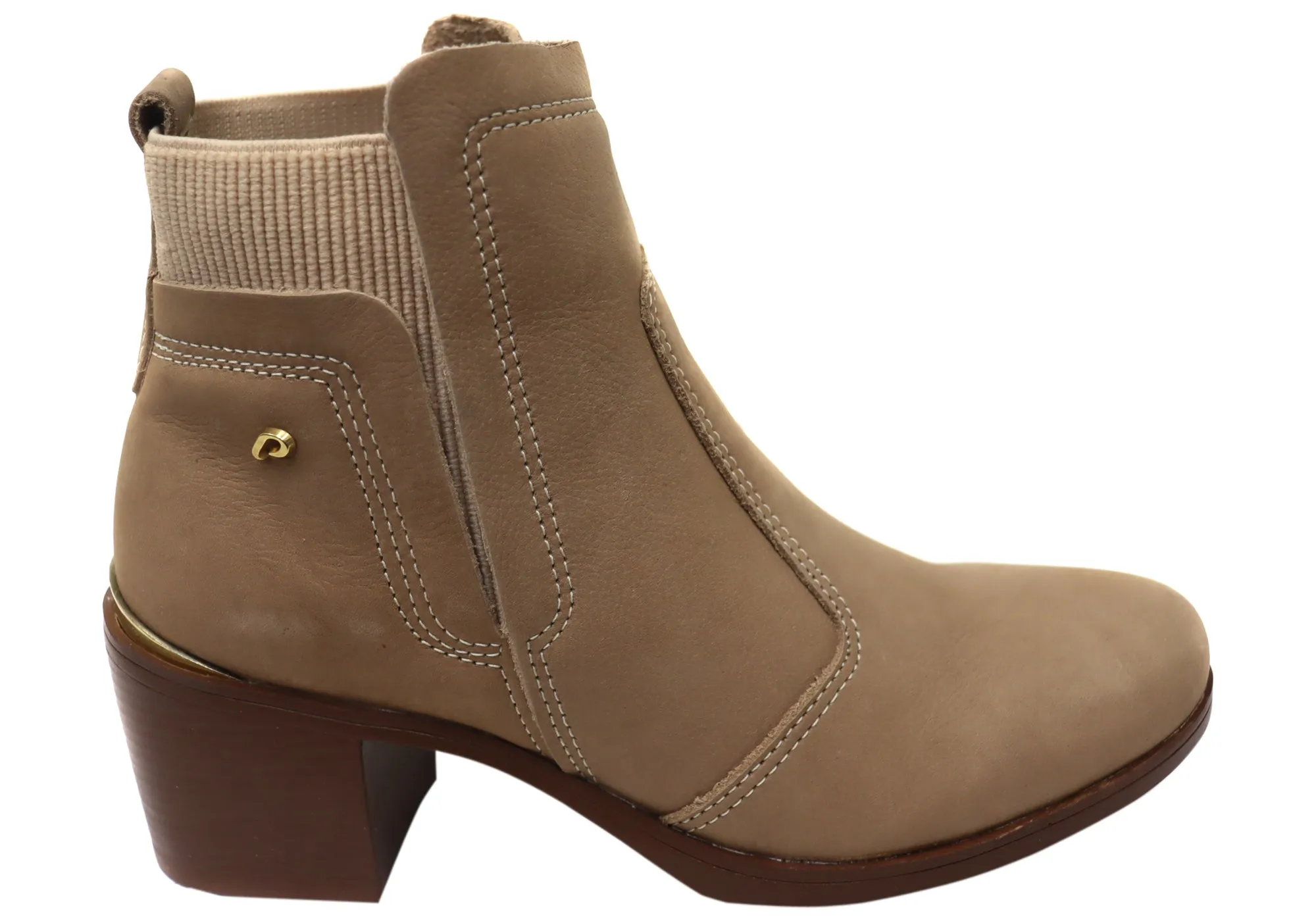 All-Weather Wear Pegada Lane Womens Mid Heel Leather Ankle Boots Made In Brazil