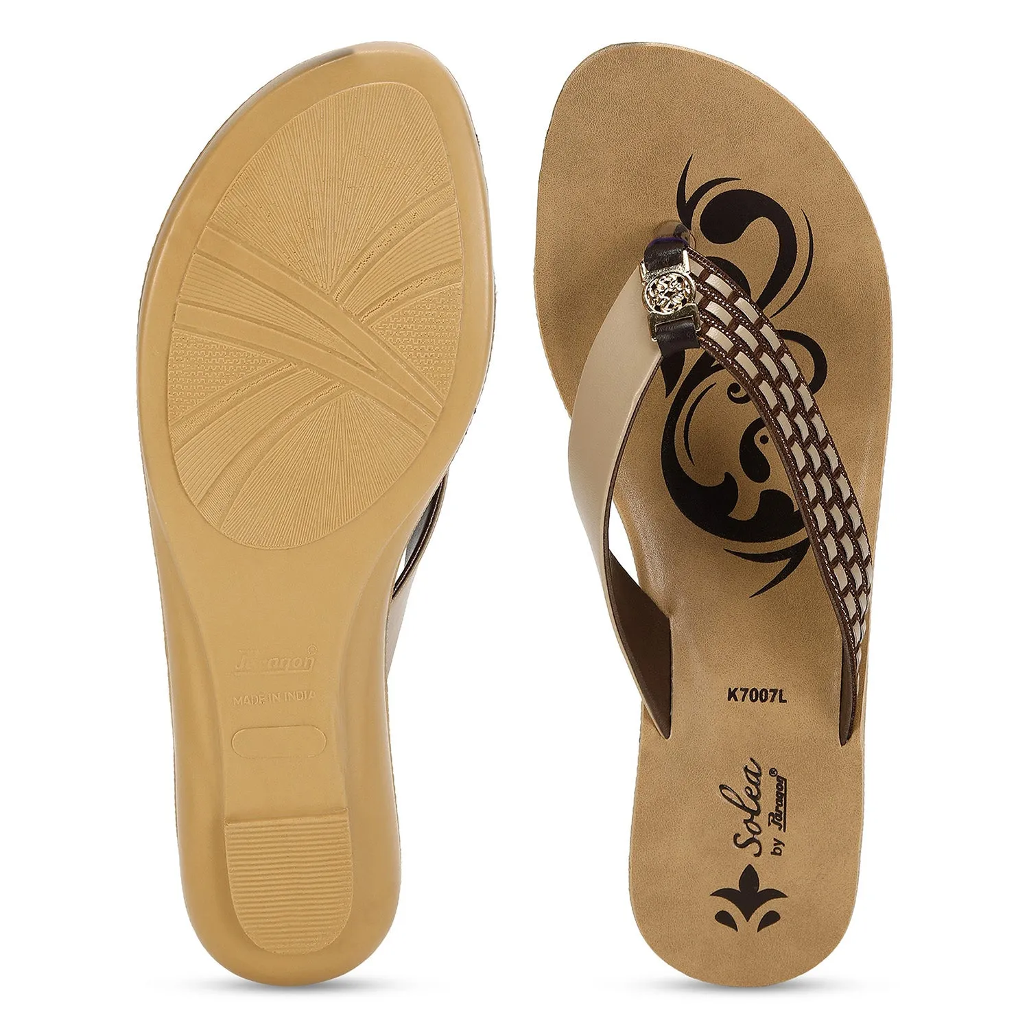 Knit Upper Paragon  PUK7007L Women Sandals | Casual & Formal Sandals | Stylish, Comfortable & Durable | For Daily & Occasion Wear