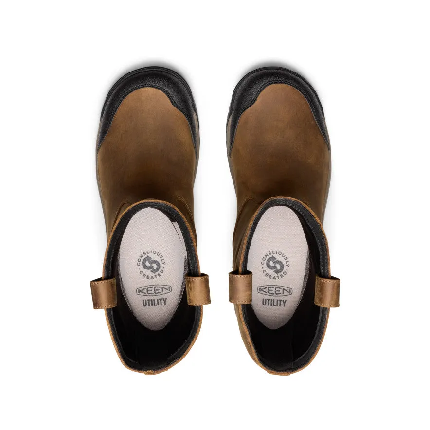 Men's Evanston Pull-On Waterproof Boot (Soft Toe)  |  Bison/Black Pearl Shine Adult Ease
