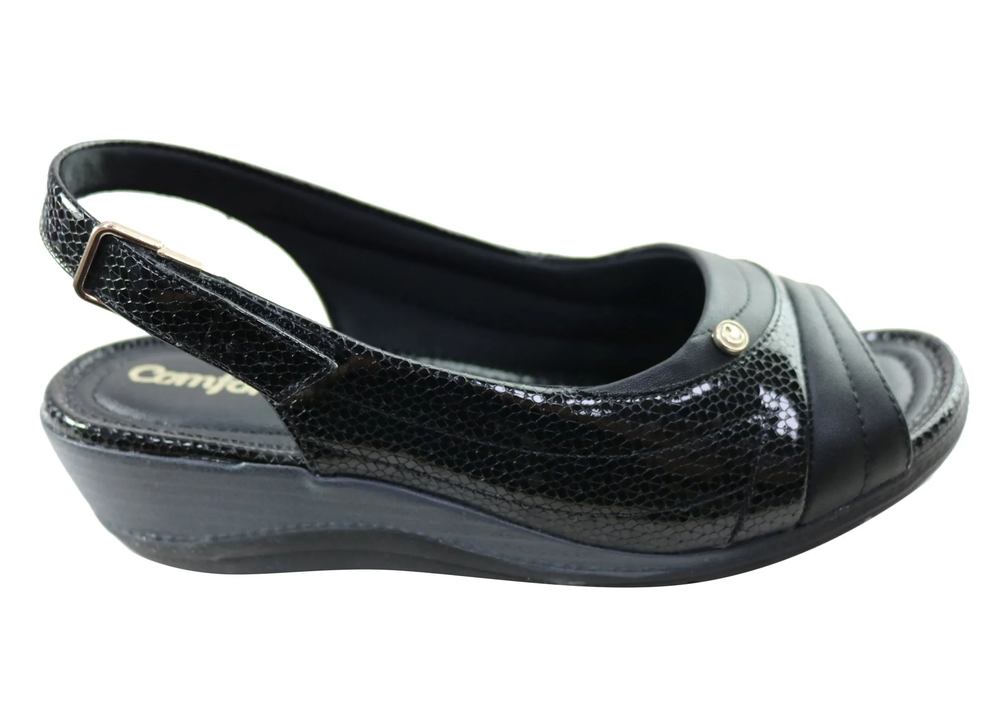 Comfortflex Keepler Womens Comfortable Wedge Sandals Made In Brazil Lifted Feel