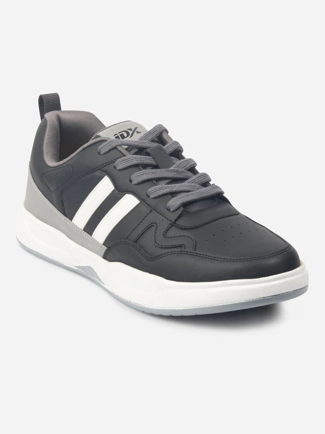 Heat Dissipation Technology Men's Black Lace Up Sneakers (IX6017)