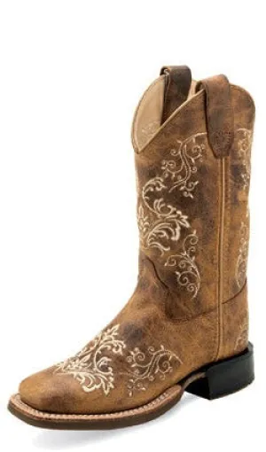 High Quality Old West Burnt Tan Children's Boot