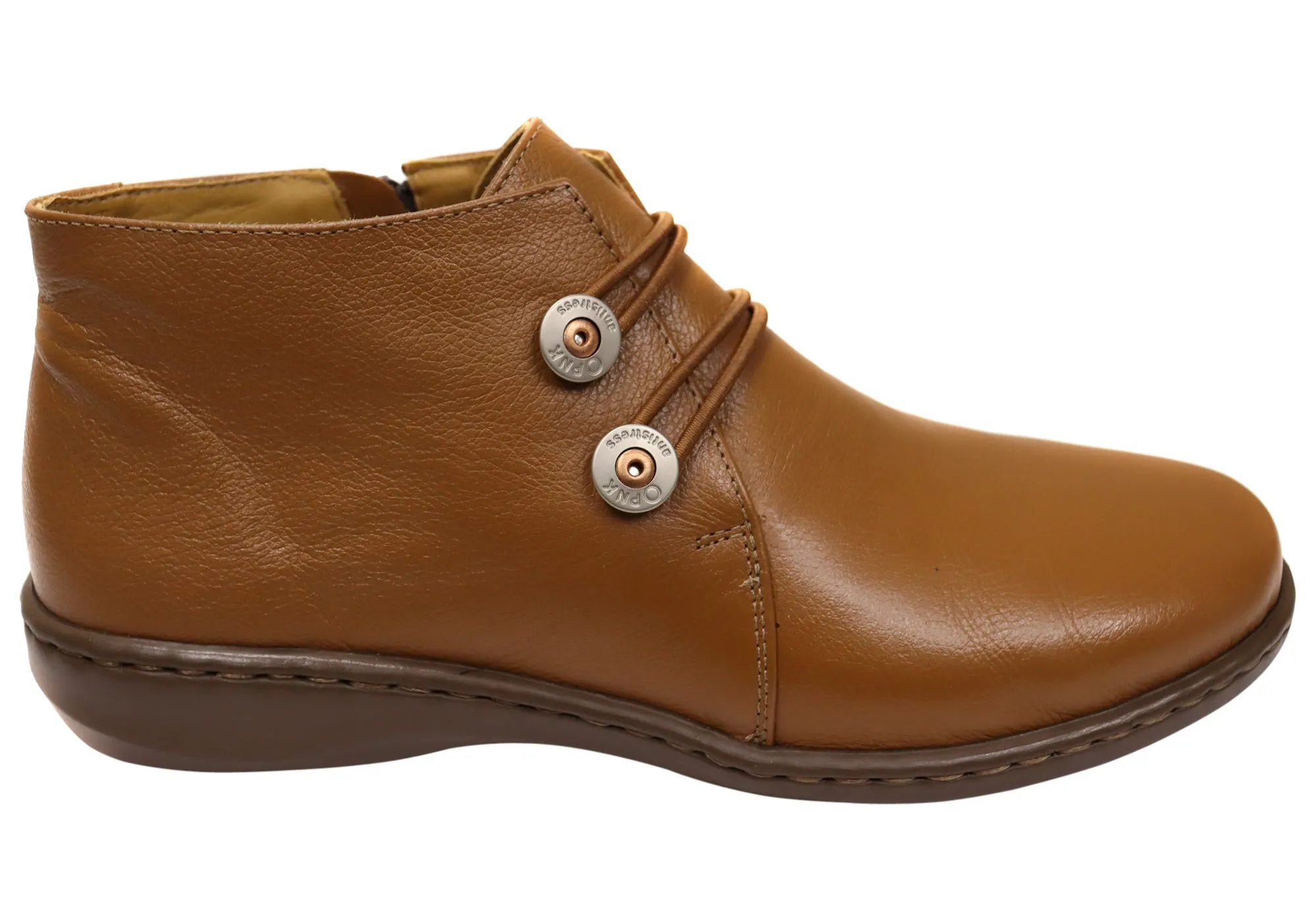 Cushioned Insole Versatile use Opananken Willow Womens Comfortable Brazilian Leather Ankle Boots