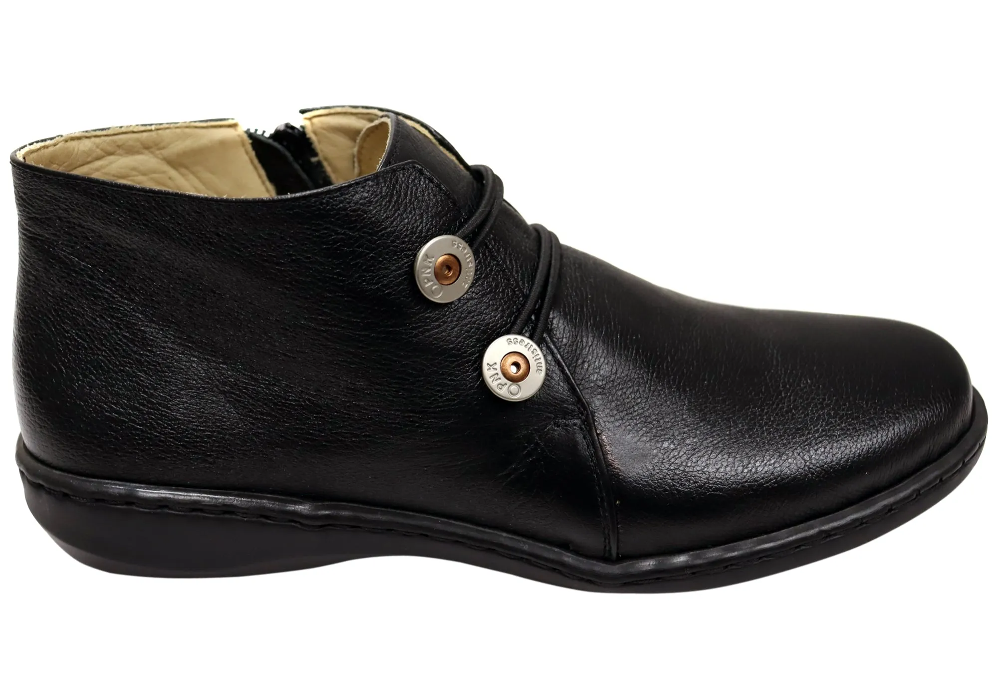 Casual Outfit buckle Opananken Willow Womens Comfortable Brazilian Leather Ankle Boots