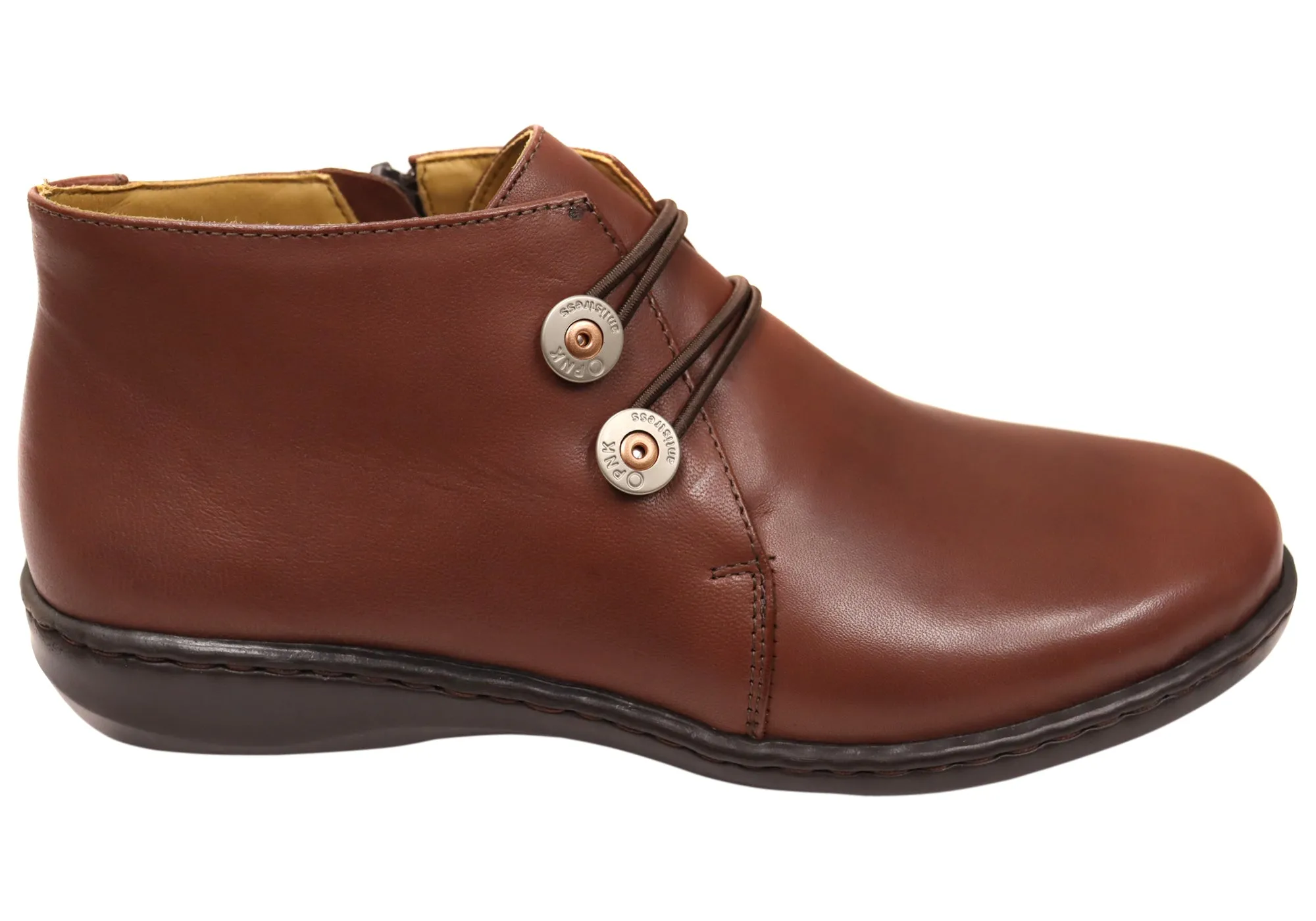 Construction Ready Opananken Willow Womens Comfortable Brazilian Leather Ankle Boots
