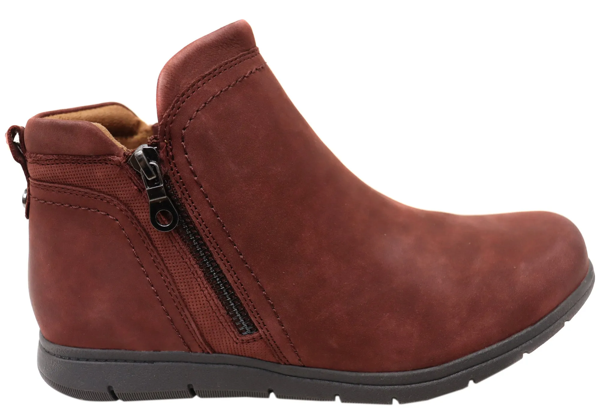 Cobb Hill Lidia Zip Boot Comfortable Leather Ankle Boots Casual Adventure Breathable Work Commute