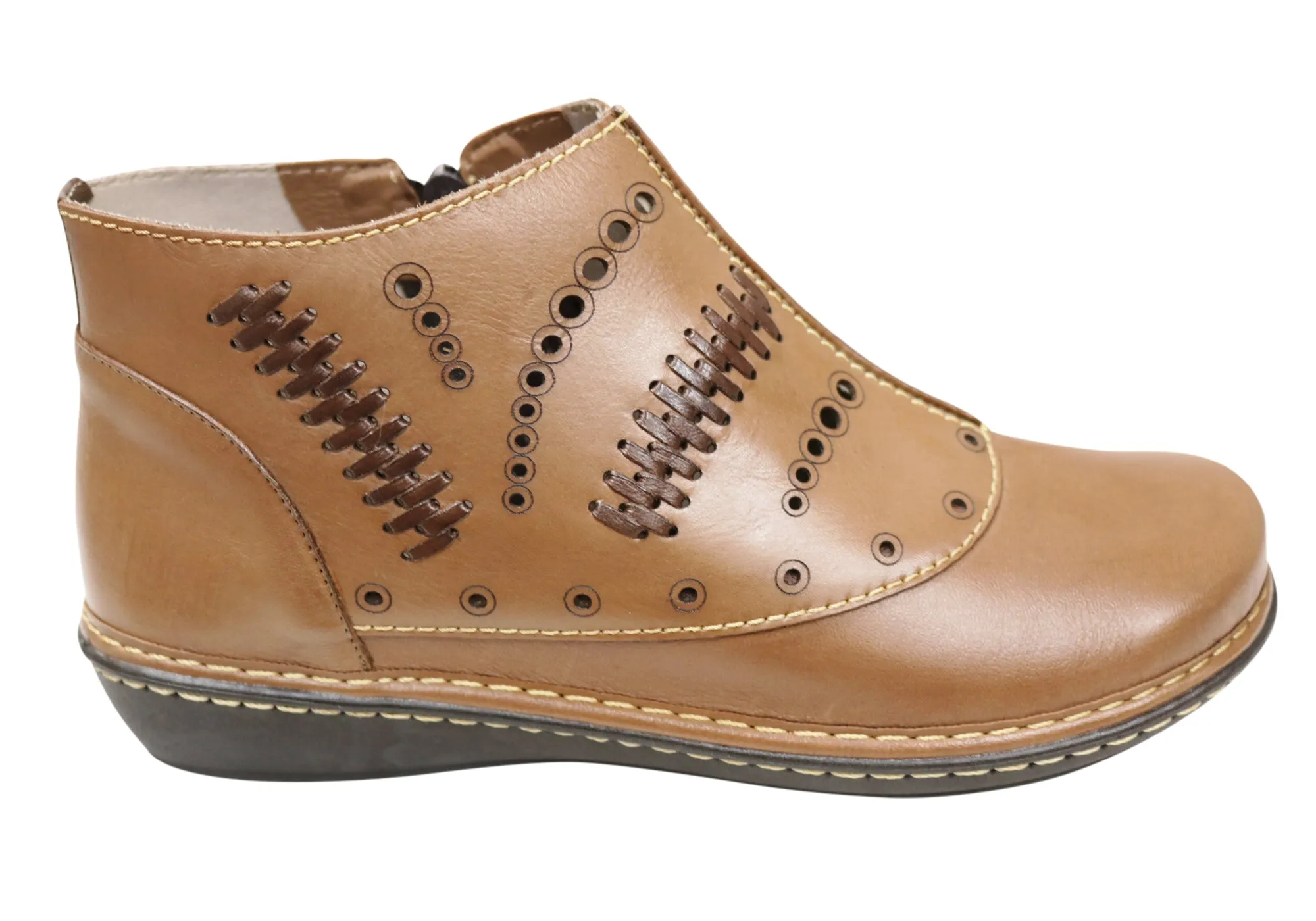 Comfortable Grip Sturdy Frame J Gean Petunia Womens Comfortable Leather Ankle Boots Made In Brazil