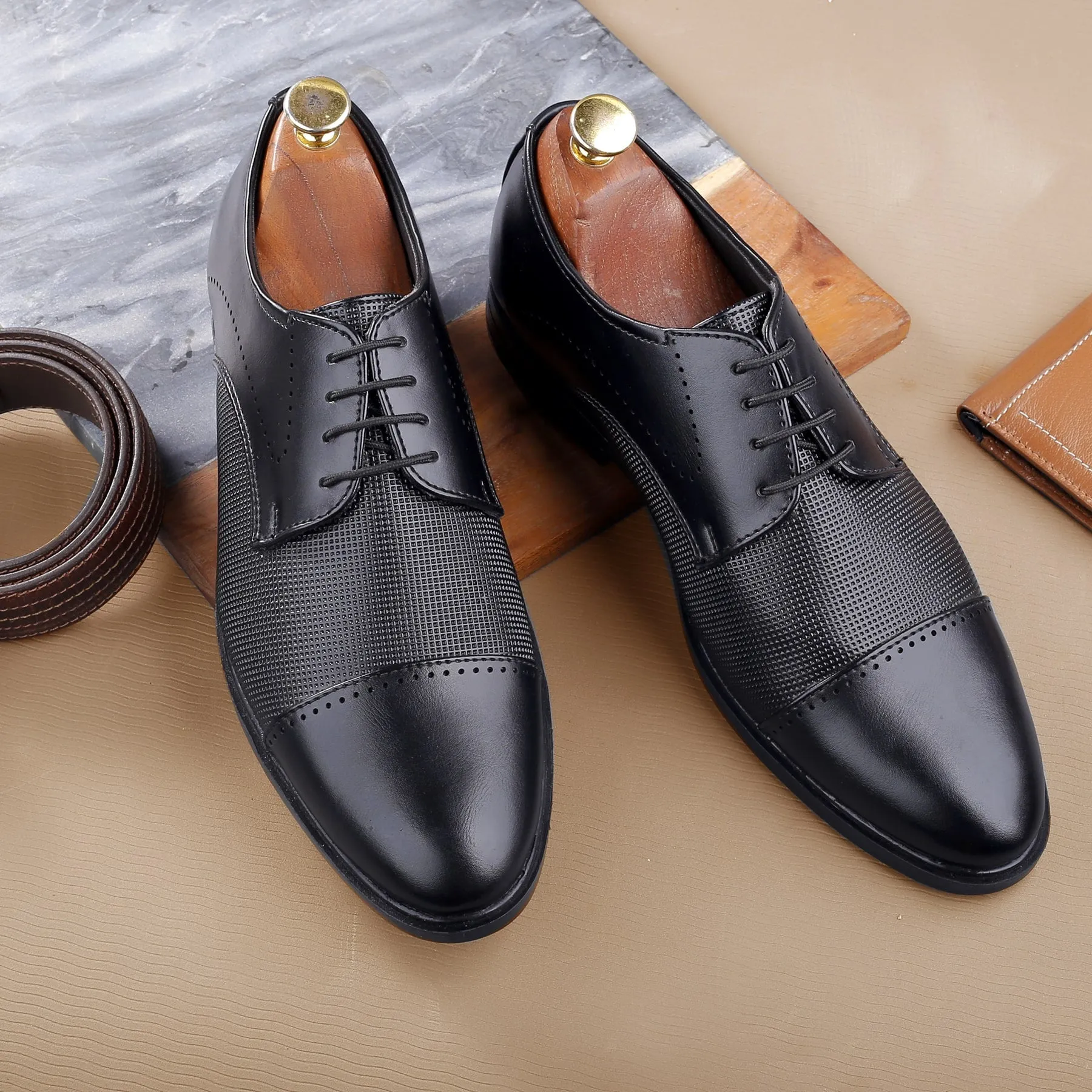 Sleek Vibe All weather Bacca Bucci WINDSOR Formal Shoes with Superior Comfort | All Day Wear Office Or Party Lace-up Shoes