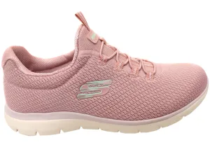 Skechers Womens Summits Summer Blush Comfortable Slip On Shoes Lace Closure Flexible
