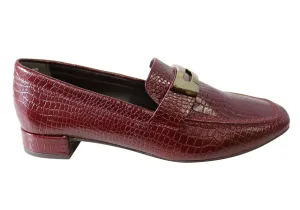 City Travel Orcade Pinza Womens Leather Low Heel Shoes Made In Brazil